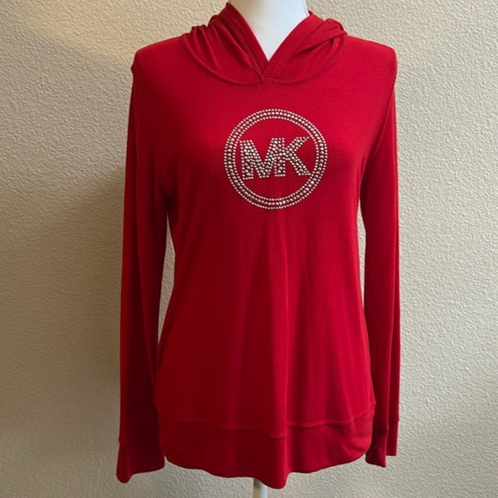 Michael Kors Hooded Sweater sz PL NWOT Red Hoodie